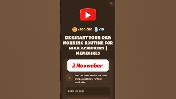 KICKSTART YOUR DAY: MORNING ROUTINE FOR HIGH ACHIEVERS | MEMEGIRLS #memefi #code