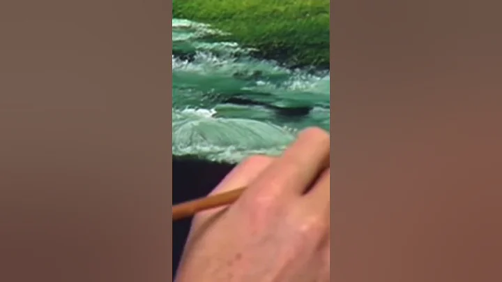 Watch Bob Ross paint a bubbling stream very creative
