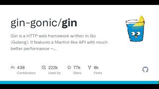 GitHub - gin-gonic/gin: Gin is a HTTP web framework written in Go (Golang). It features a Martini...