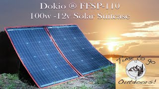 Dokio FFSP110  100w Solar Panel / Suitcase kit Review  for #camping and #outdoors