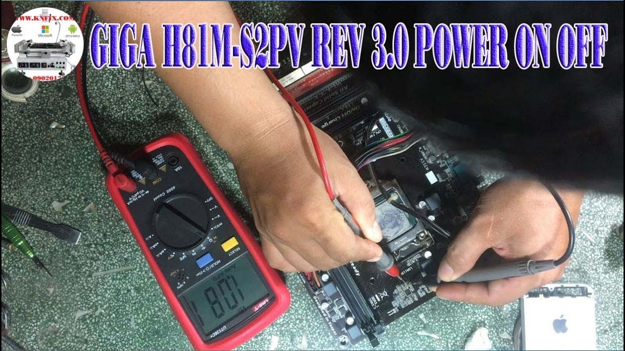 Gigabyte H81M-S2PV Rev 3.0 Power On Off