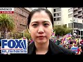 Exiled Hong Kong activist leads protest against Chinese President Xi Jinping