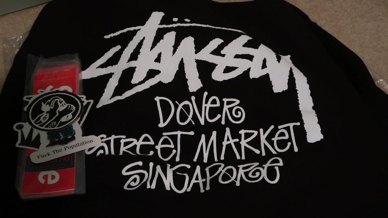 STUSSY X DOVER STREET MARKET SINGAPORE ZIP UP HOODIE UNBOXING/REVIEW