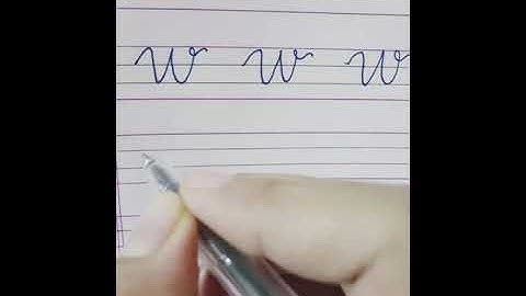 Capital W and Small w in cursive writing for beginners #cursivewriting #handwriting #creativeskills