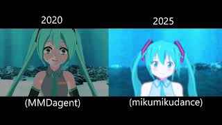 Mmd Comparison Underwater 2020 Vs 2025Mmdagent Vs Mmd