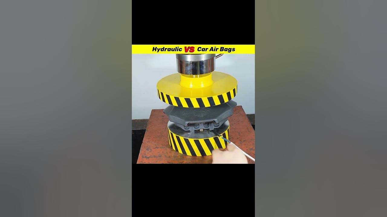 Hydraulic Press Vs Car Airbags Pressure Check 😱 shorts facts YouTube
