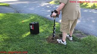 Harbor Freight PREDATOR Gas Powered Earth Auger Review and Use Demonstration