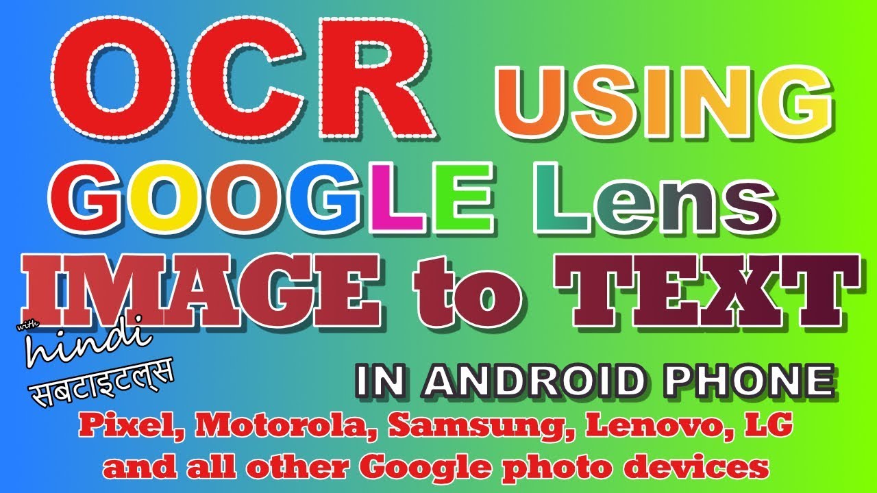 Use Google Lens as OCR in the new Google photo update. YouTube
