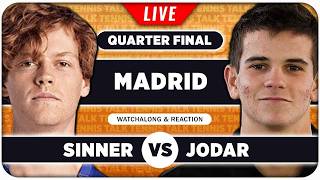 SINNER vs JODAR • ATP Madrid 2026 QF • LIVE Tennis Watchalong screenshot 3