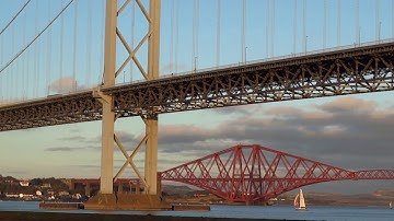 Bridges Over Firth Of Forth Scotland
