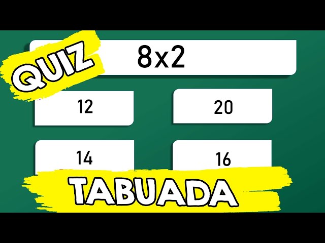 Treinando a tabuada - Questionário