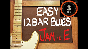 3 Minute Jam Track Easy Guitar 12 Bar Blues in E 92 bpm #guitarbackingtrack