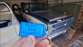 My 'NEW' to me 1984 Chevy C10 truck 'Moon Pie' is now officially 'Moon Pie'! The 'NEW' Tag says so! by Primered is best 772 views 13 days ago 13 minutes, 33 seconds