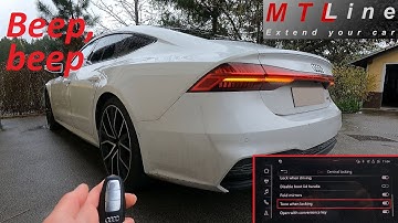 Audi A7, MY2019- lock/unlock beep confirmation activation - vključitev zvočnega opozorila ob zaklepu