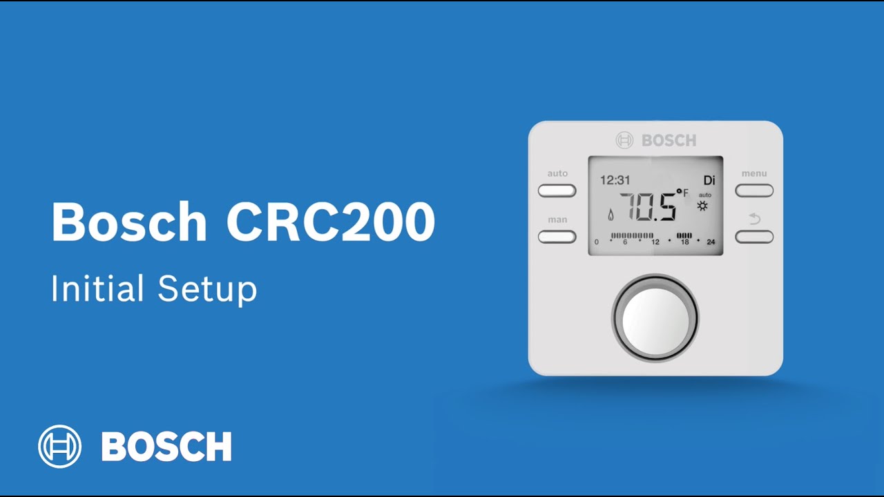 Bosch CRC200 Initial Setup & Outdoor Reset Instructions 