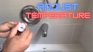 How to adjust temperature for Moen shower diversion valve