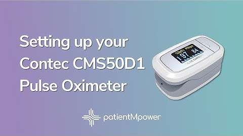 Setting up your Contec CMS50D1 Pulse Oximeter