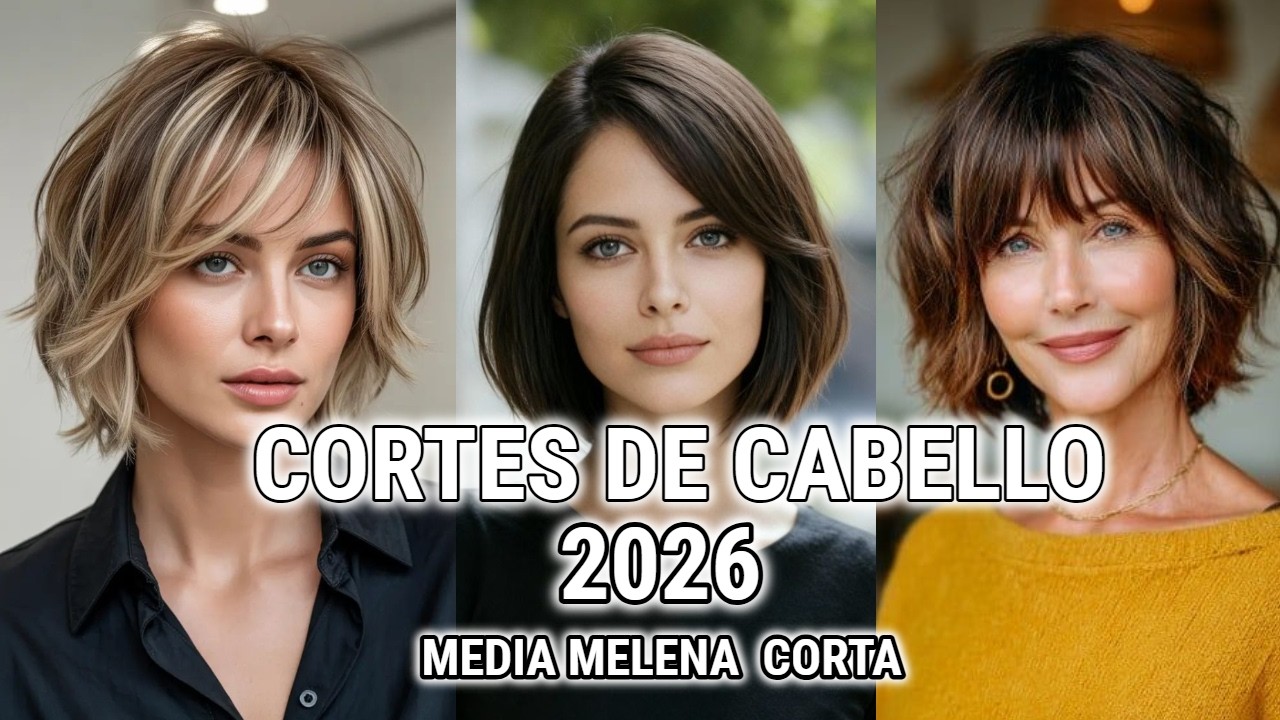 CORTES de PELO 2026 para Media Melena Corta que Rejuvenecen y Están en ...