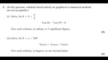 C12 Jan 2018 Q5(i) | Edexcel | IAL Math |