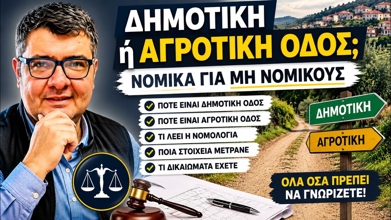 ΠΡΟΣΕΞΕ ΠΟΥ ΠΑΤΑΣ: άλλο δημοτικός, άλλο αγροτικός, άλλο ιδιωτικός δρόμος