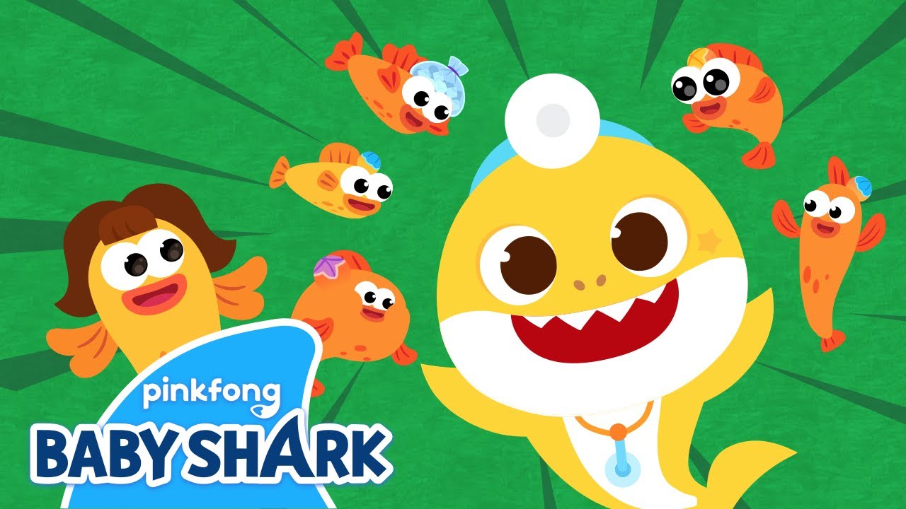 Five Little Fish Jumping on the Kelp | Sing Along with Baby Shark |  Baby Shark Official