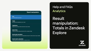 Result manipulation: Totals in Zendesk Explore