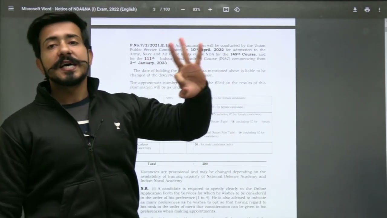 NDA 1 2022 NOTIFICATION OUT | Karthikey Chaudhary