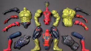Marvel's toy set unboxing superhero, spiderman 2 vs hulk, black phanter toys