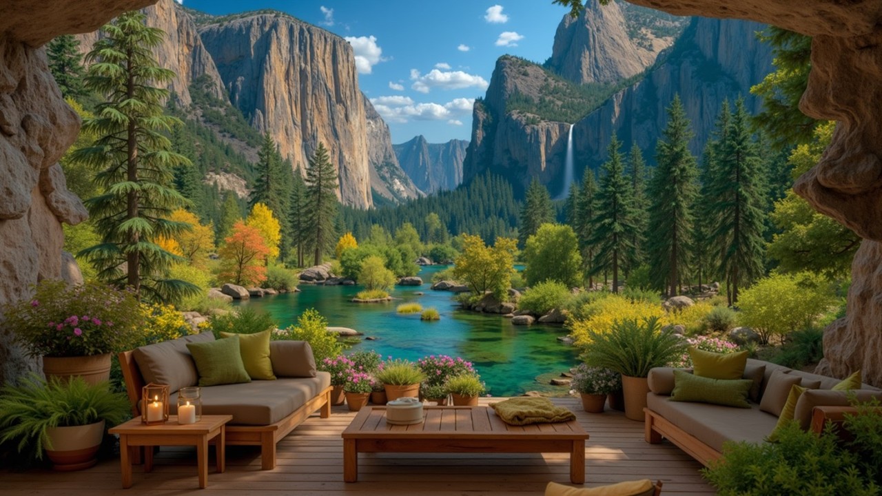 Спокойная атмосфера для отдыха на уютной веранде