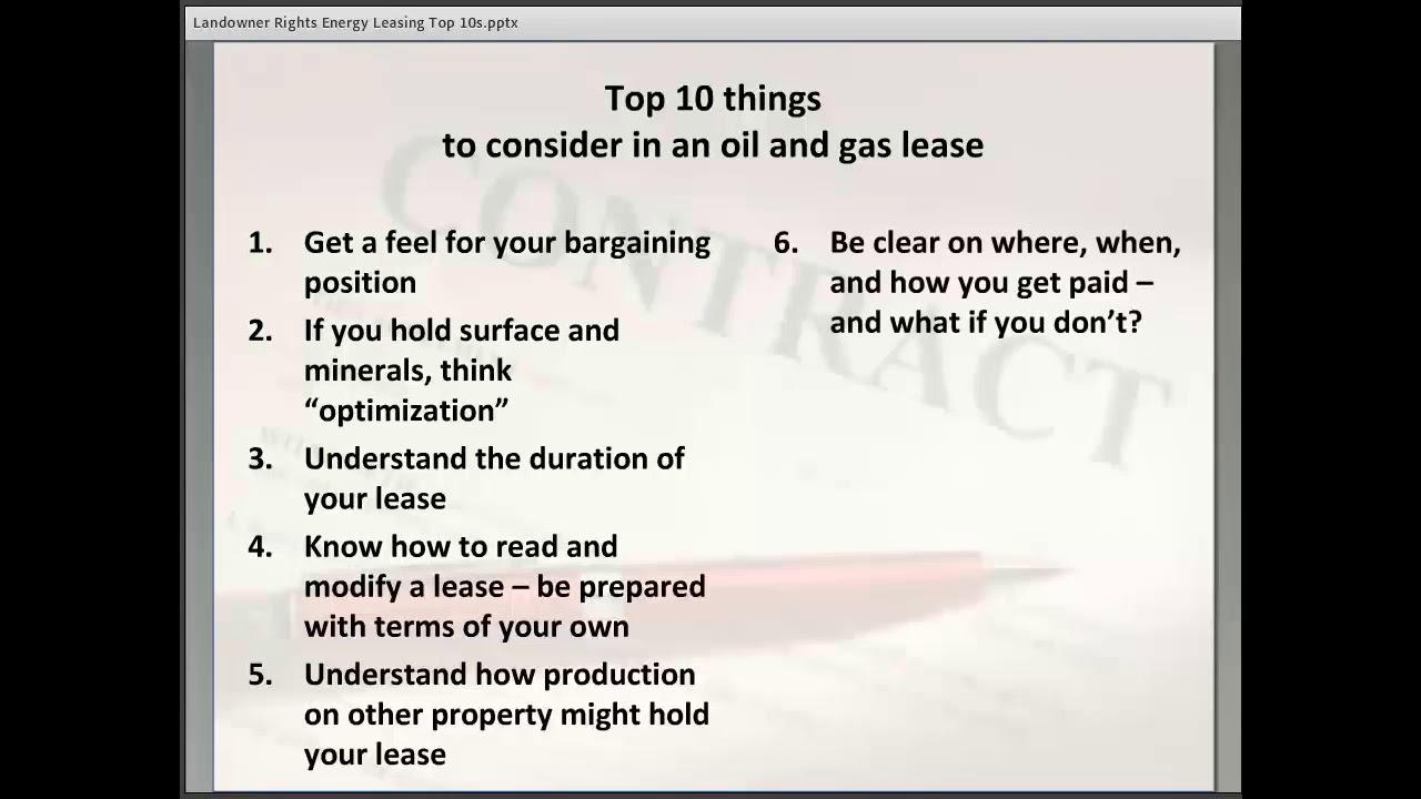 Landowner Rights: Oil and Gas Leases - YouTube