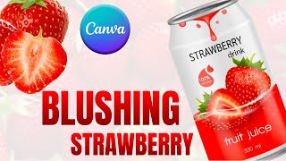 How to Create a Product Animation Video Ad in Canva |Strawberry Shake ads Making😮