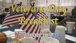 Veterans Day Breakfast - November 11, 2019