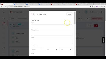 Adding a New Single Contact to KW Command