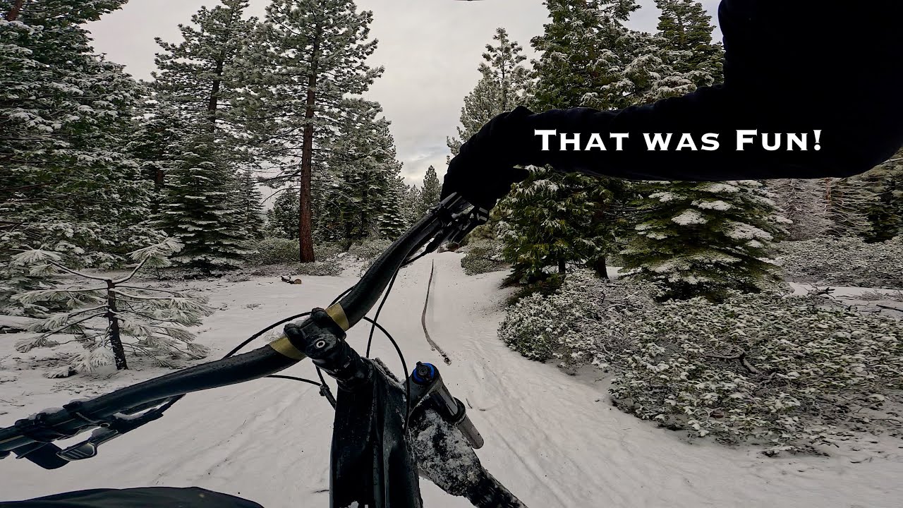 Mountain biking during a SNOW storm in Tahoe. YouTube