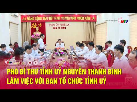 Deputy Secretary of the Provincial Party Committee Nguyen Thanh Binh works with the Provincial Pa...