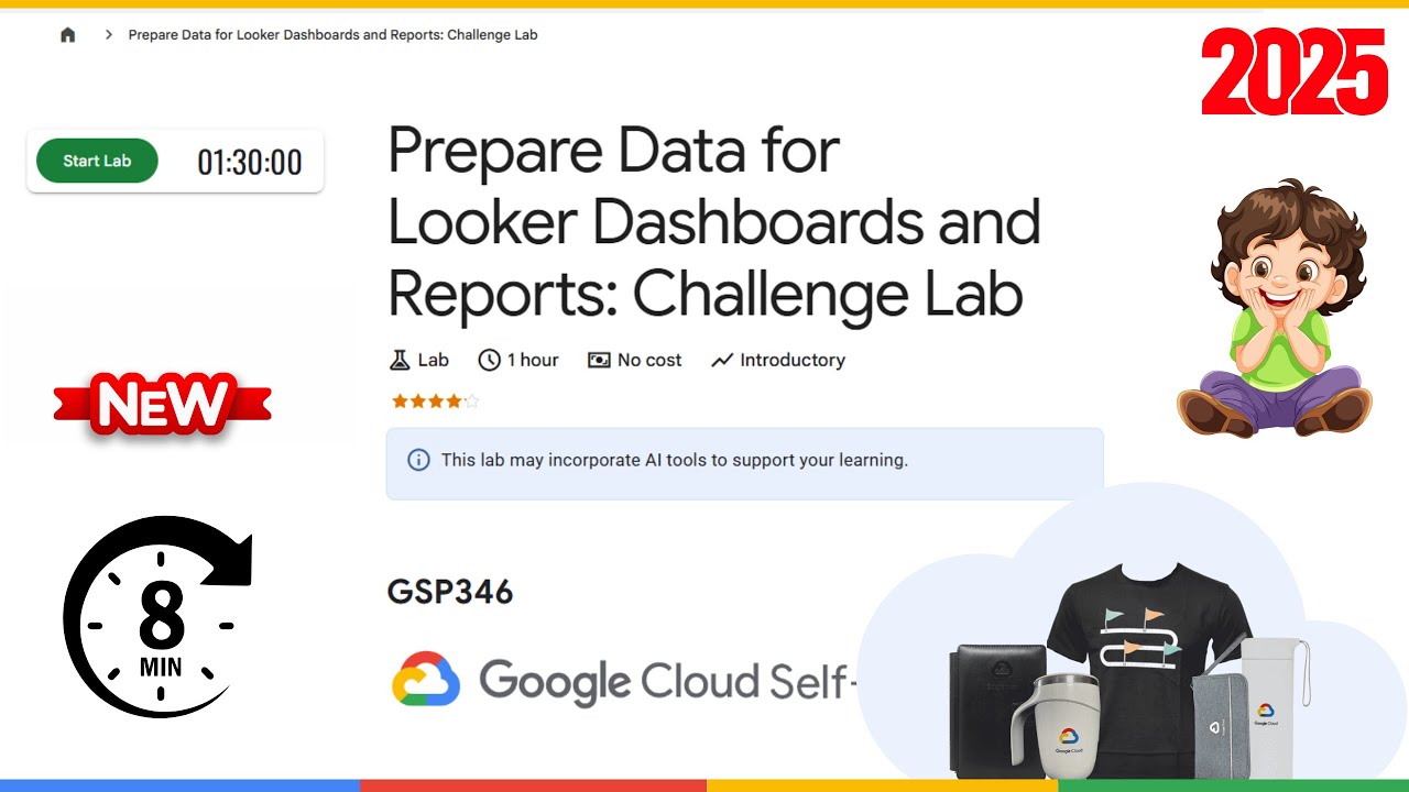 Prepare Data for Looker Dashboards and Reports: Challenge Lab | GSP346