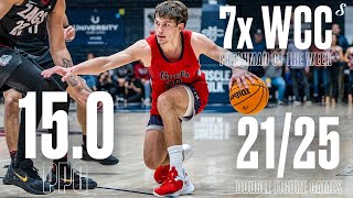 Saint Mary's STAR Freshman Aiden Mahaney Is BIG TIME | 21/25 Double Figure Scoring Games