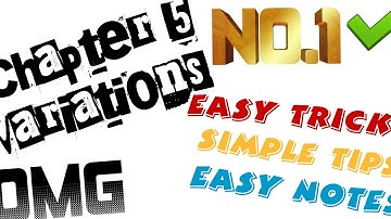 Mathemathics Form 5-Variations