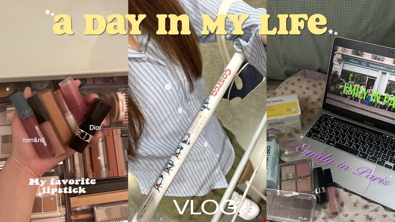\VLOG/16歳ももうすぐ終わり_誕生日間近で爆買い/忙しく過ごす平日3日間,ブルベ夏リップ,Qoo10メガ割,平日GRWM🌿