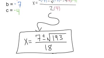 Quadratic Formula - Radical and Complex
