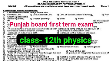 class 12th physics PAS revision test 4 #physics_revision#test_4 teachmint