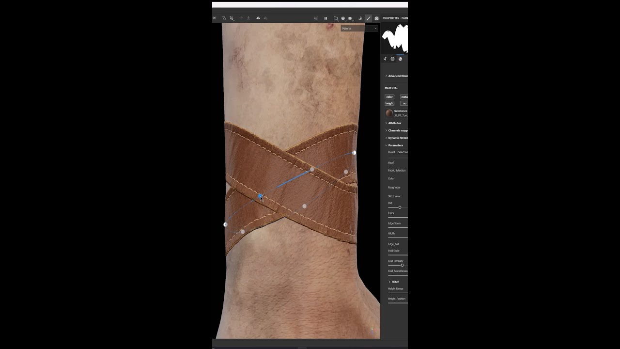 Substance painter paint along path wrap tools