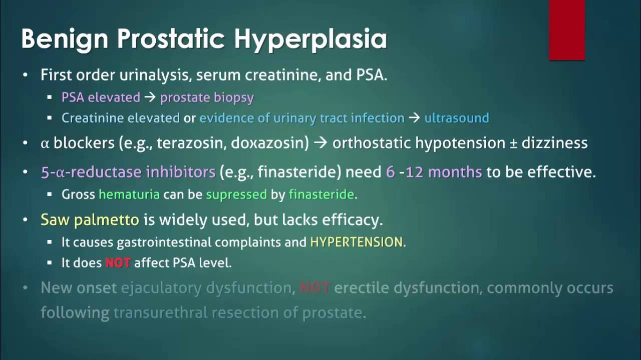 bph vs prostate cancer usmle)