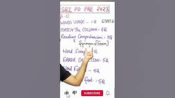 SBI PO Pre English Analysis जाने 1 Min में 🔥 | Proper Sequence के साथ