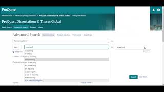 How to locate dissertations and theses at the eLibrary