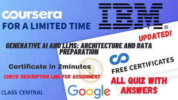 Generative AI and LLMs: Architecture and Data Preparation, All Quiz Answers.#coursera #quizanswers