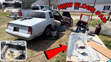WELDED MY MONTE CARLO SS FLOORS 😧🤭*NO WELDING EXPERIENCE* PART 1 #montecarloss #gbody #montecarlo