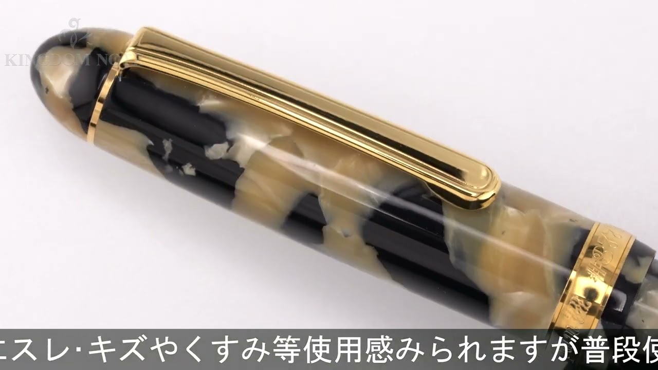 PLATINUM 万年筆 #3776 セルロイド #67 イシガキ 細字 - YouTube