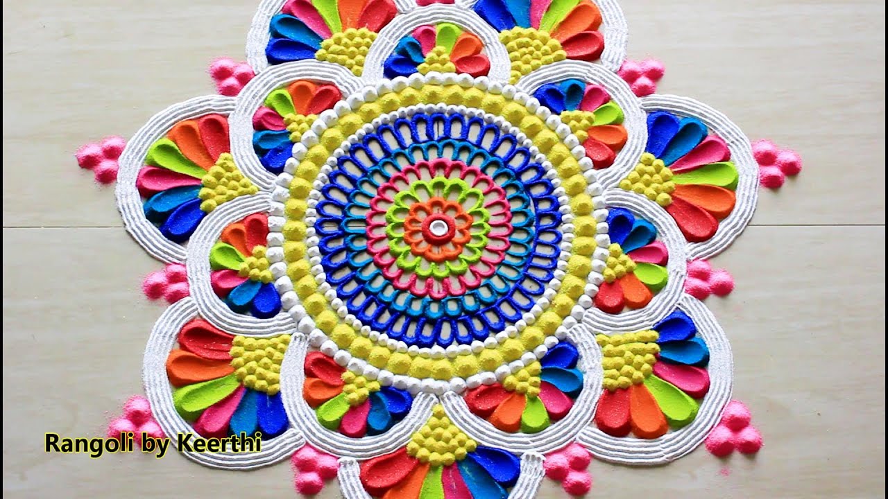 Top colourful rangoli for diwali l diwali rangoli designs with ...