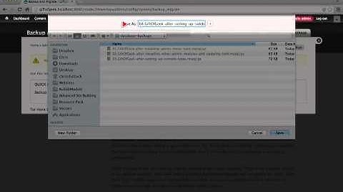 47. Creating a backup and nice work (Backup 4) (a Drupal how-to)